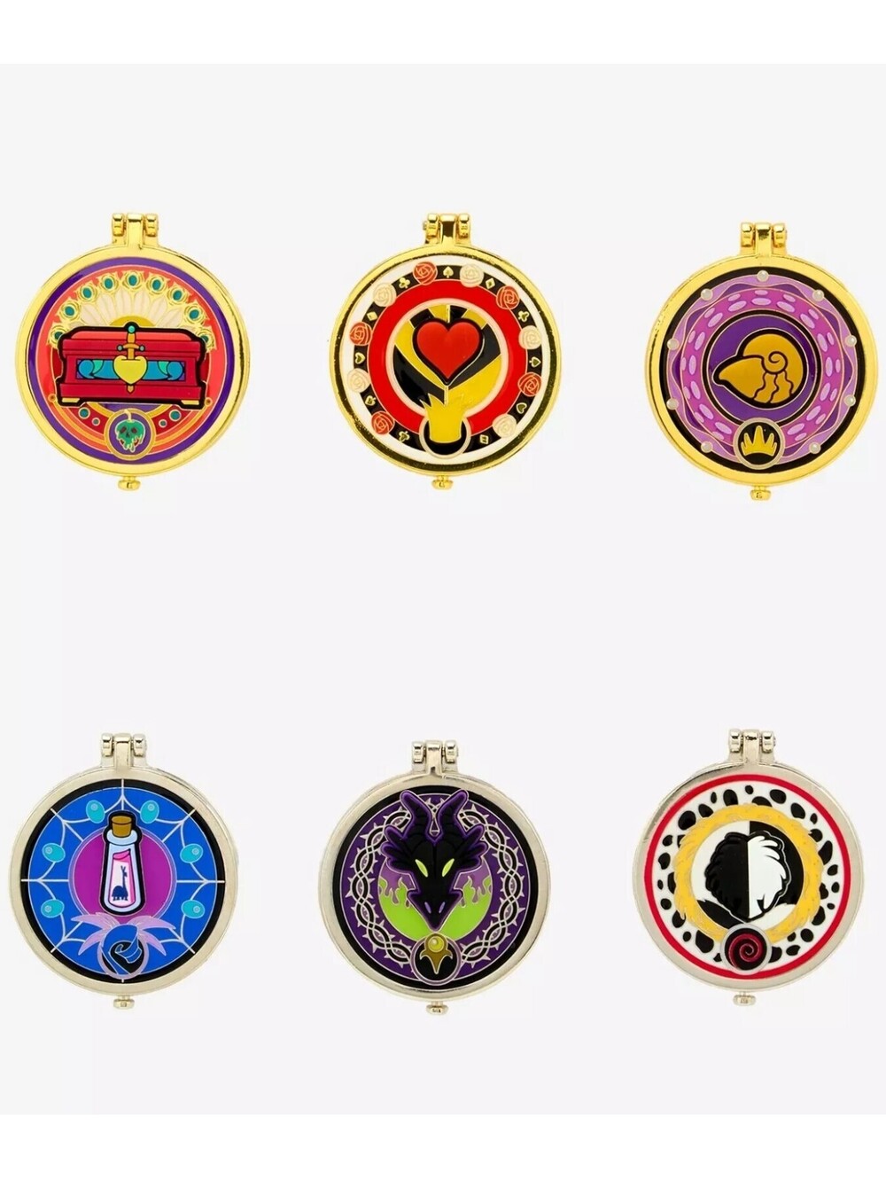 Loungefly Disney Villain Compact Mirror Blind Box Enamel Pin